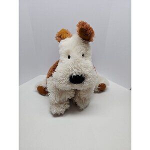 Jellycat Truffle Floopy Dog White Brown Plush Soft Pillow Medium 14"